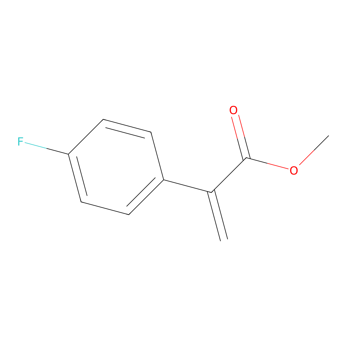 Methyl 2-(4-fluorophenyl)acrylate molecular structure, CAS 50415-66-2