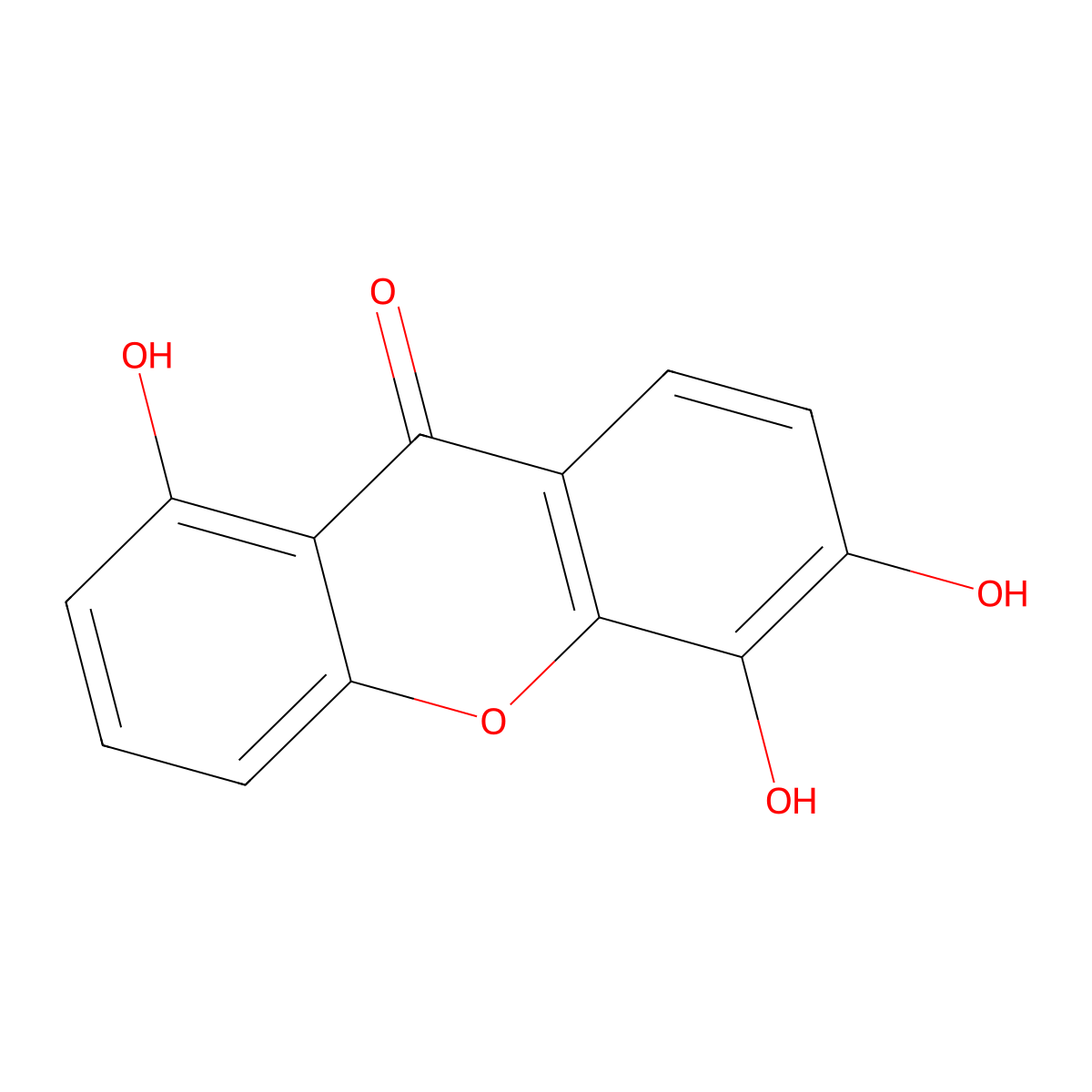 1,5,6-Trihydroxyxanthone molecular structure, CAS 5042-03-5