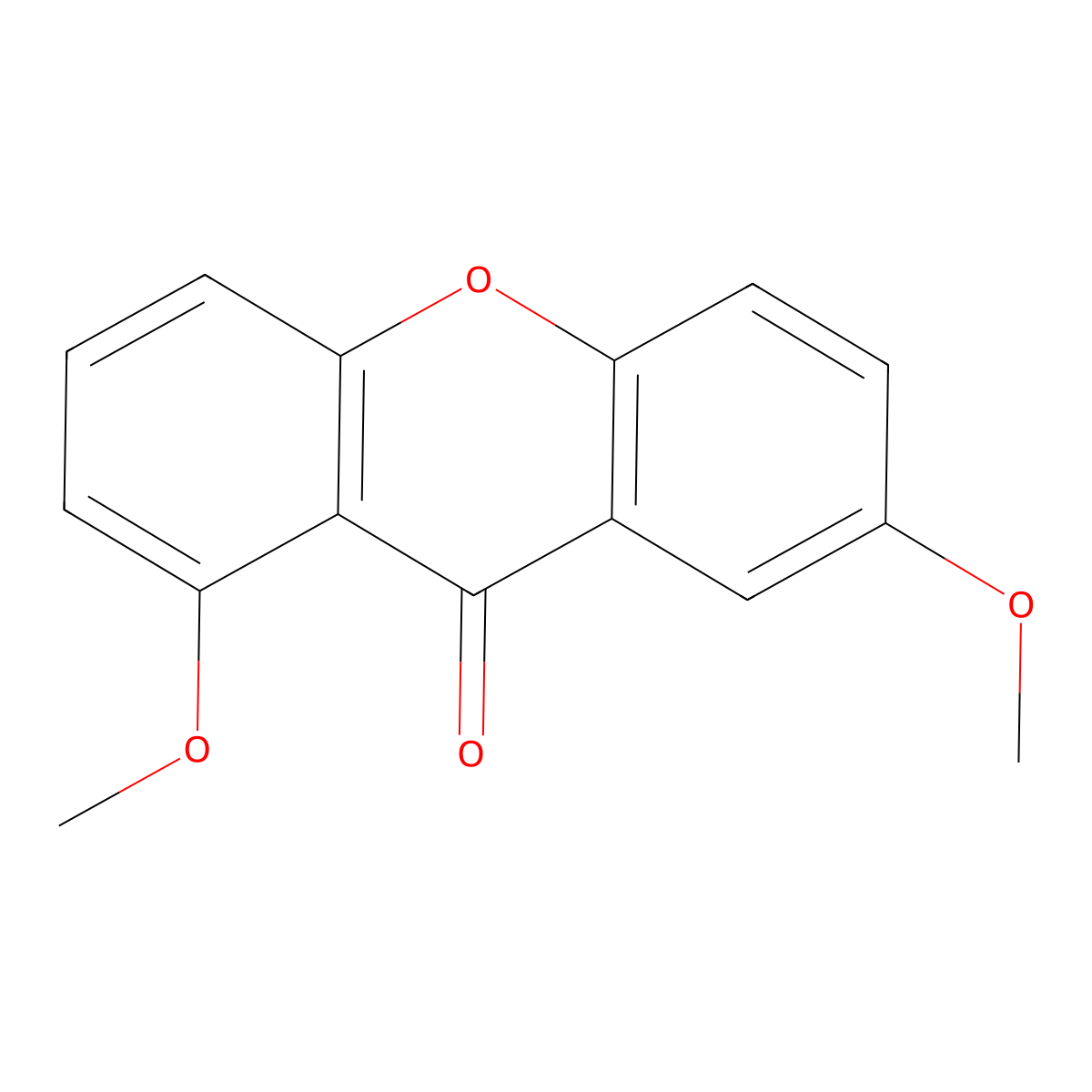 1,7-Dimethoxyxanthone molecular structure, CAS 5042-06-8