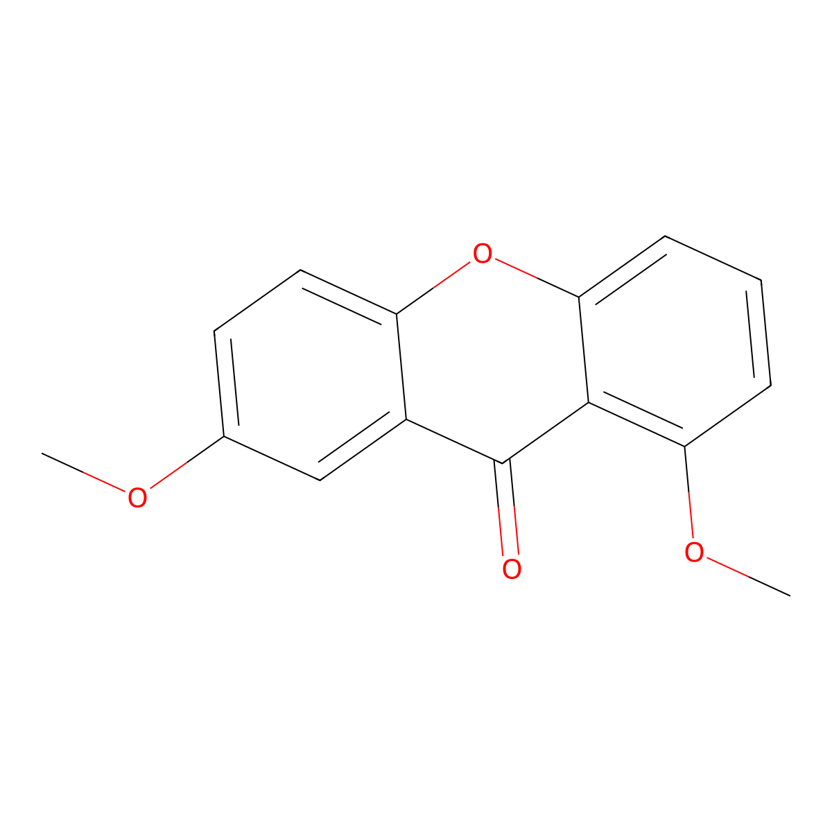 1,7-Dimethoxyxanthone molecular structure, CAS 5042-06-8