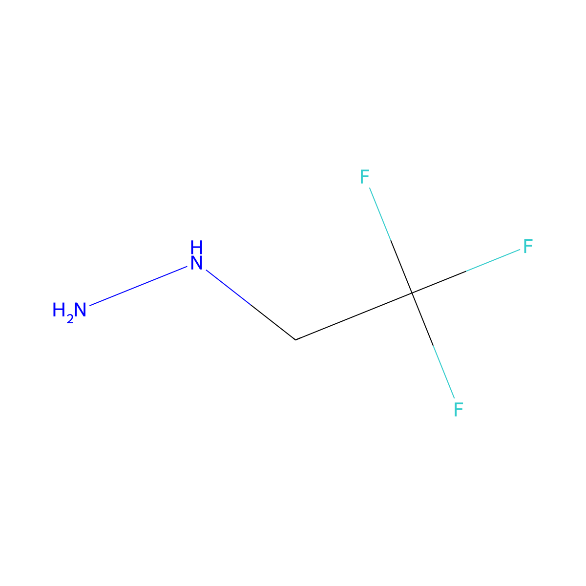 2,2,2-Trifluoroethylhydrazine molecular structure, CAS 5042-30-8