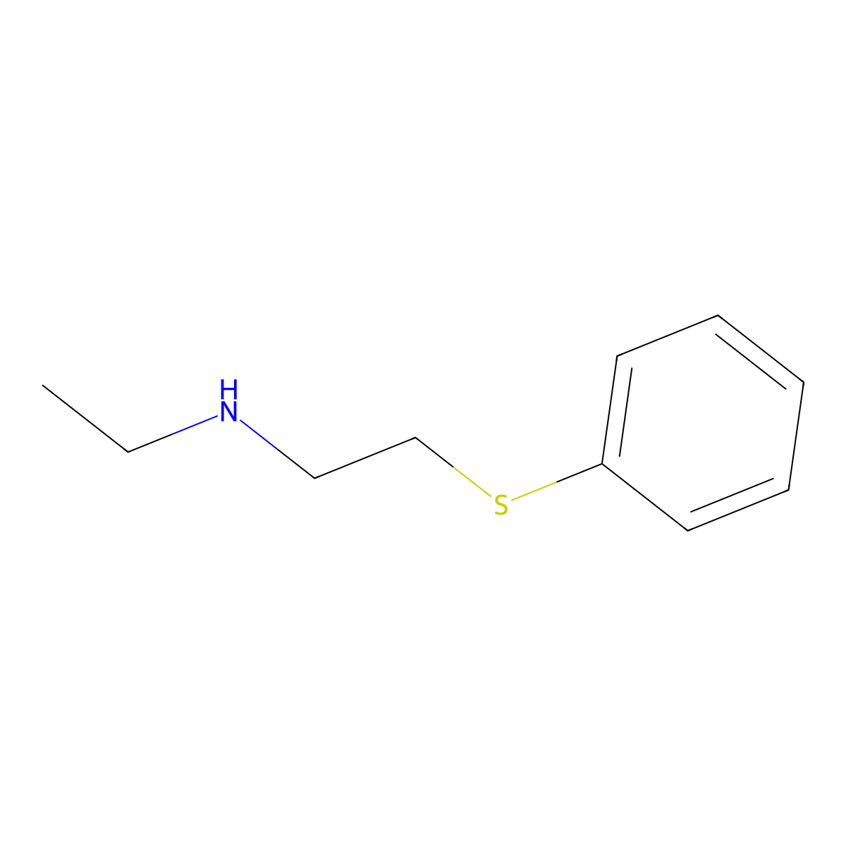 N-Ethyl-2-(phenylthio)ethanamine molecular structure, CAS 5042-43-3