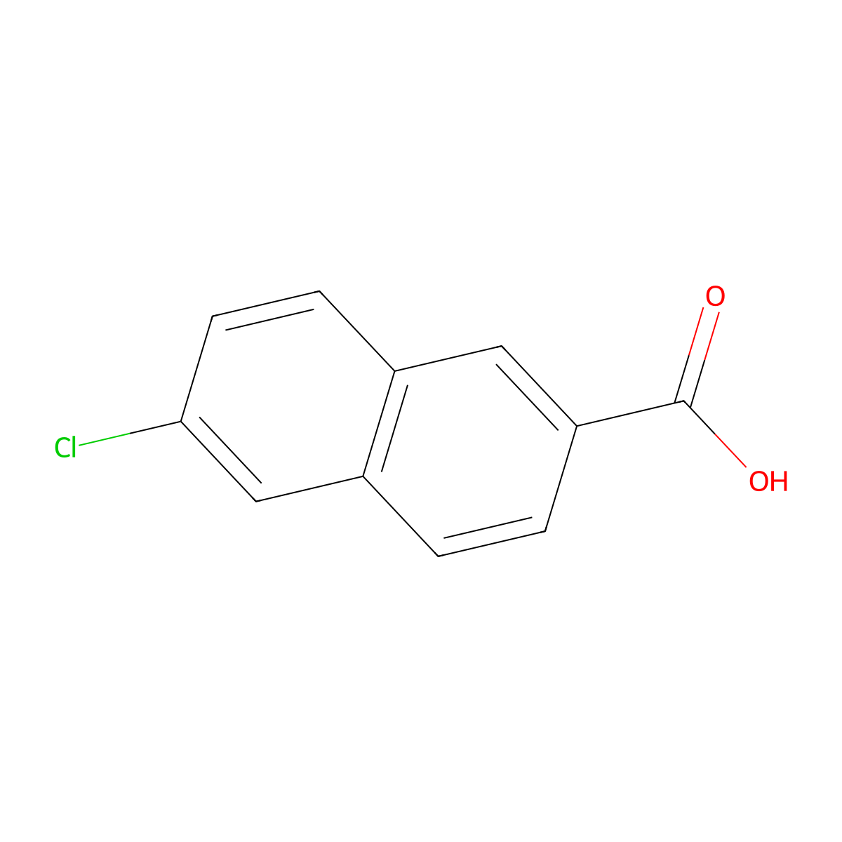 6-Chloronaphthalene-2-carboxylic acid molecular structure, CAS 5042-97-7
