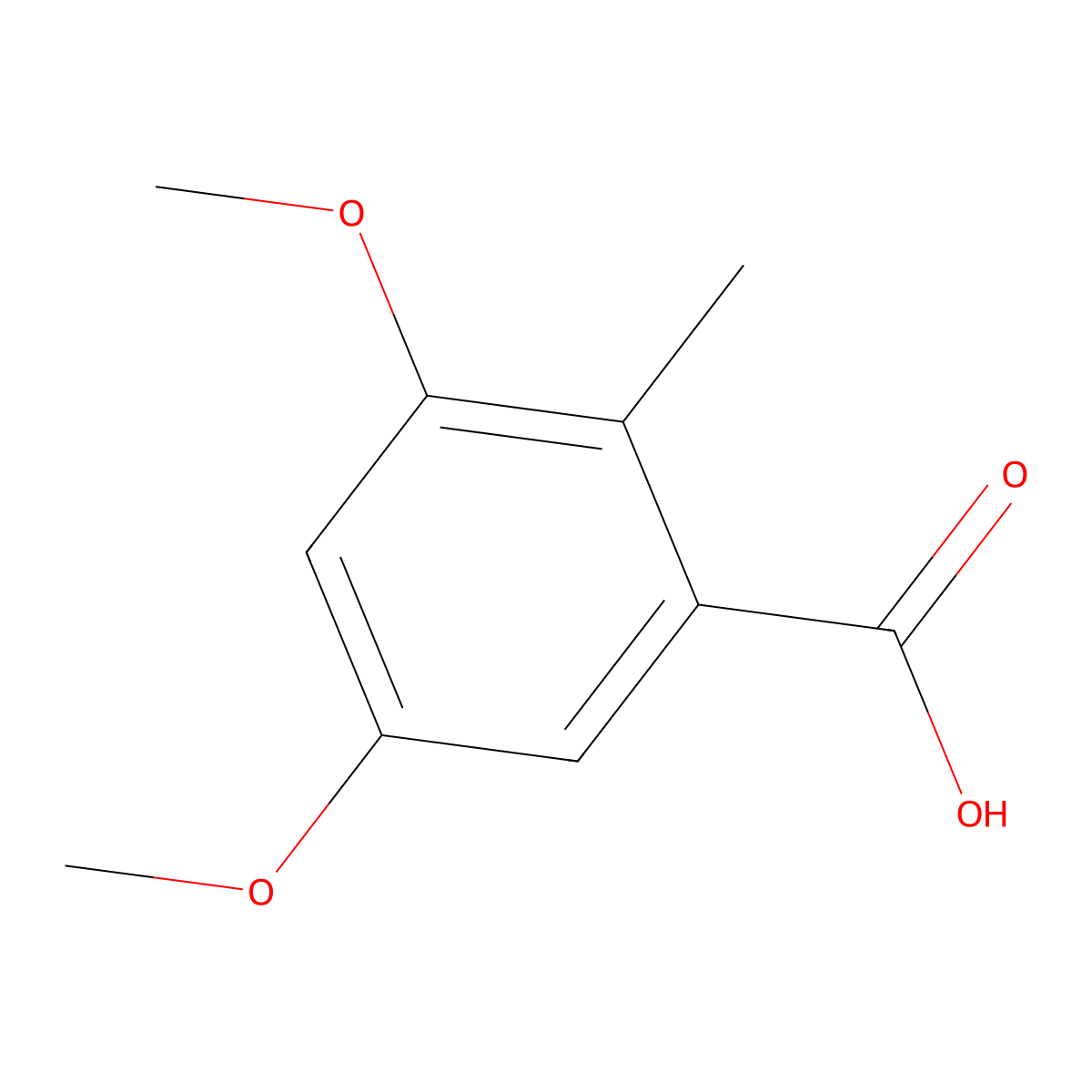 3,5-Dimethoxy-2-methylbenzoic acid molecular structure, CAS 50423-23-9