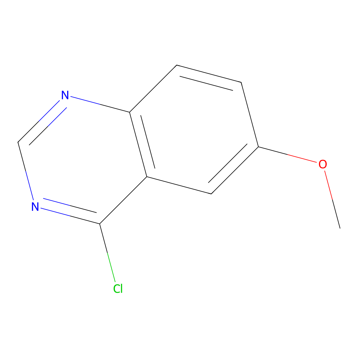 4-Chloro-6-methoxyquinazoline molecular structure, CAS 50424-28-7