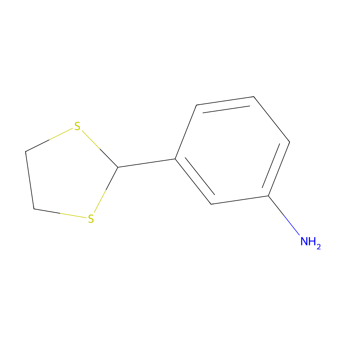 3-(1,3-Dithiolan-2-yl)aniline molecular structure, CAS 50427-03-7