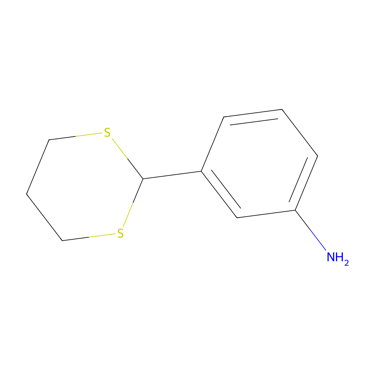 3-(1,3-Dithian-2-yl)aniline molecular structure, CAS 50427-93-5