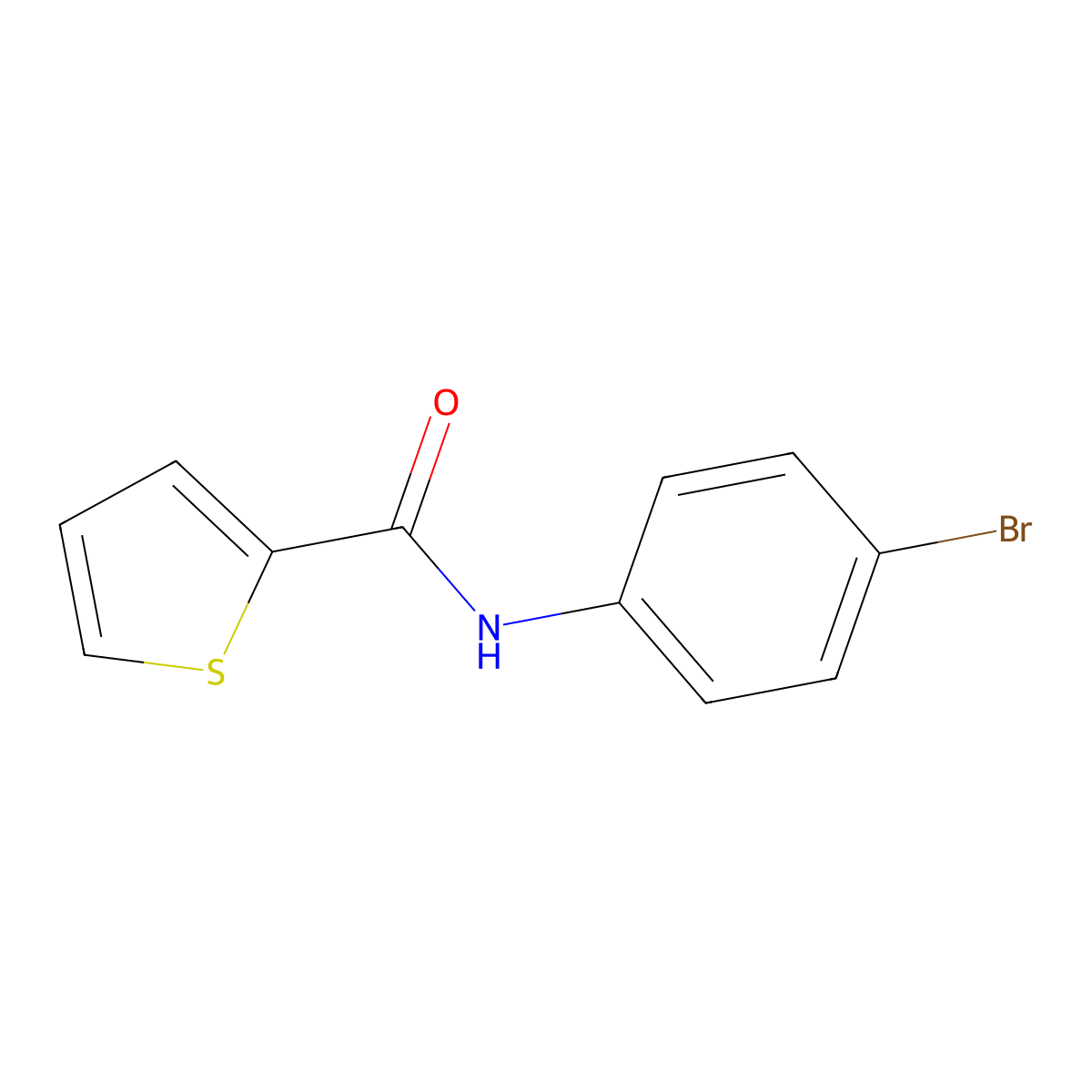 N-(4-bromophenyl)thiophene-2-carboxamide molecular structure, CAS 50428-20-1