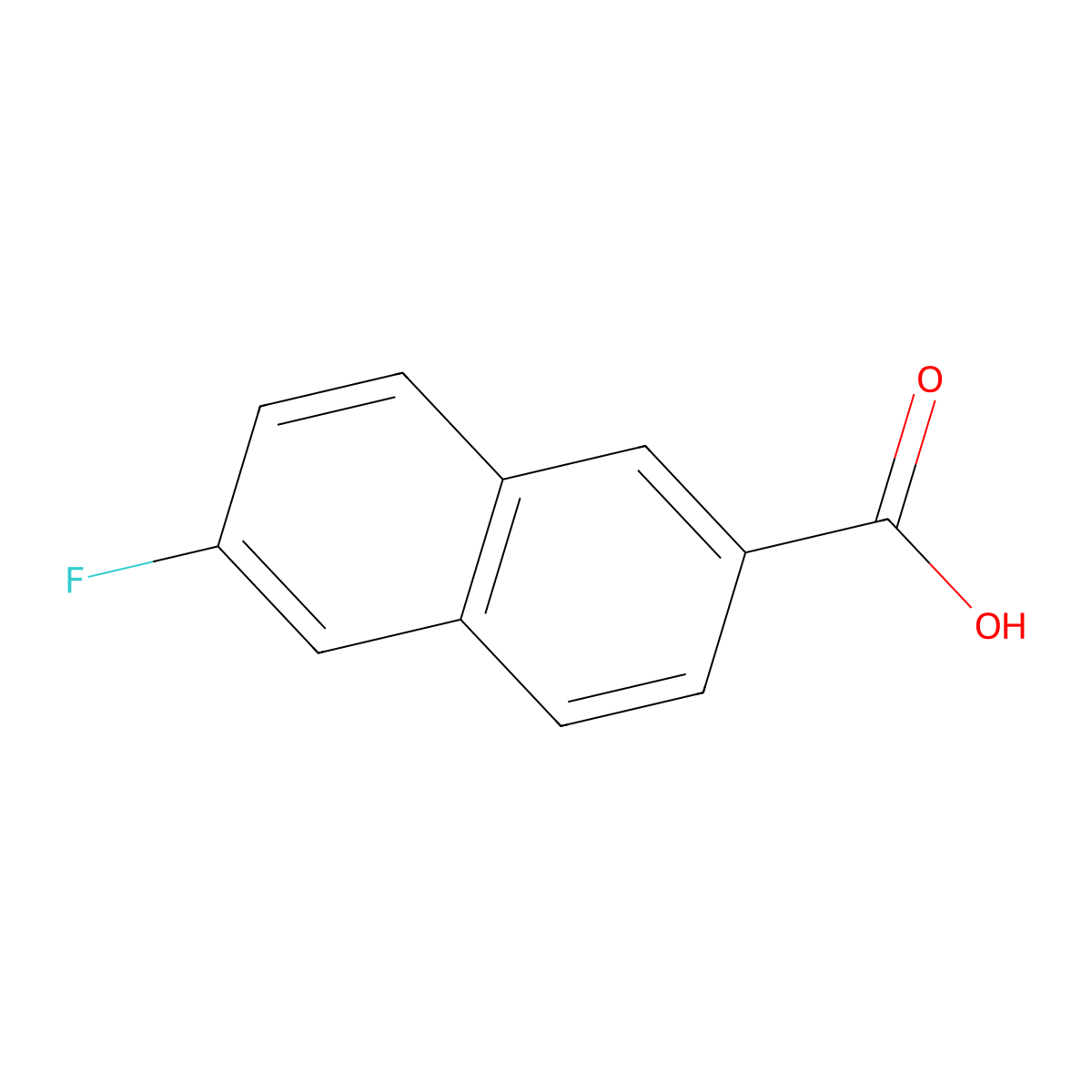 6-Fluoro-2-naphthoic acid molecular structure, CAS 5043-01-6