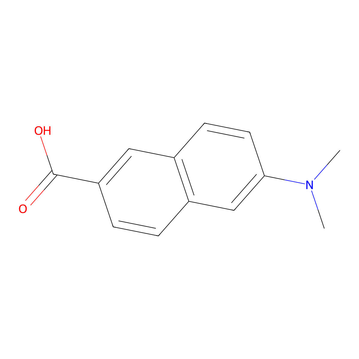 6-(Dimethylamino)naphthalene-2-carboxylic acid molecular structure, CAS 5043-05-0