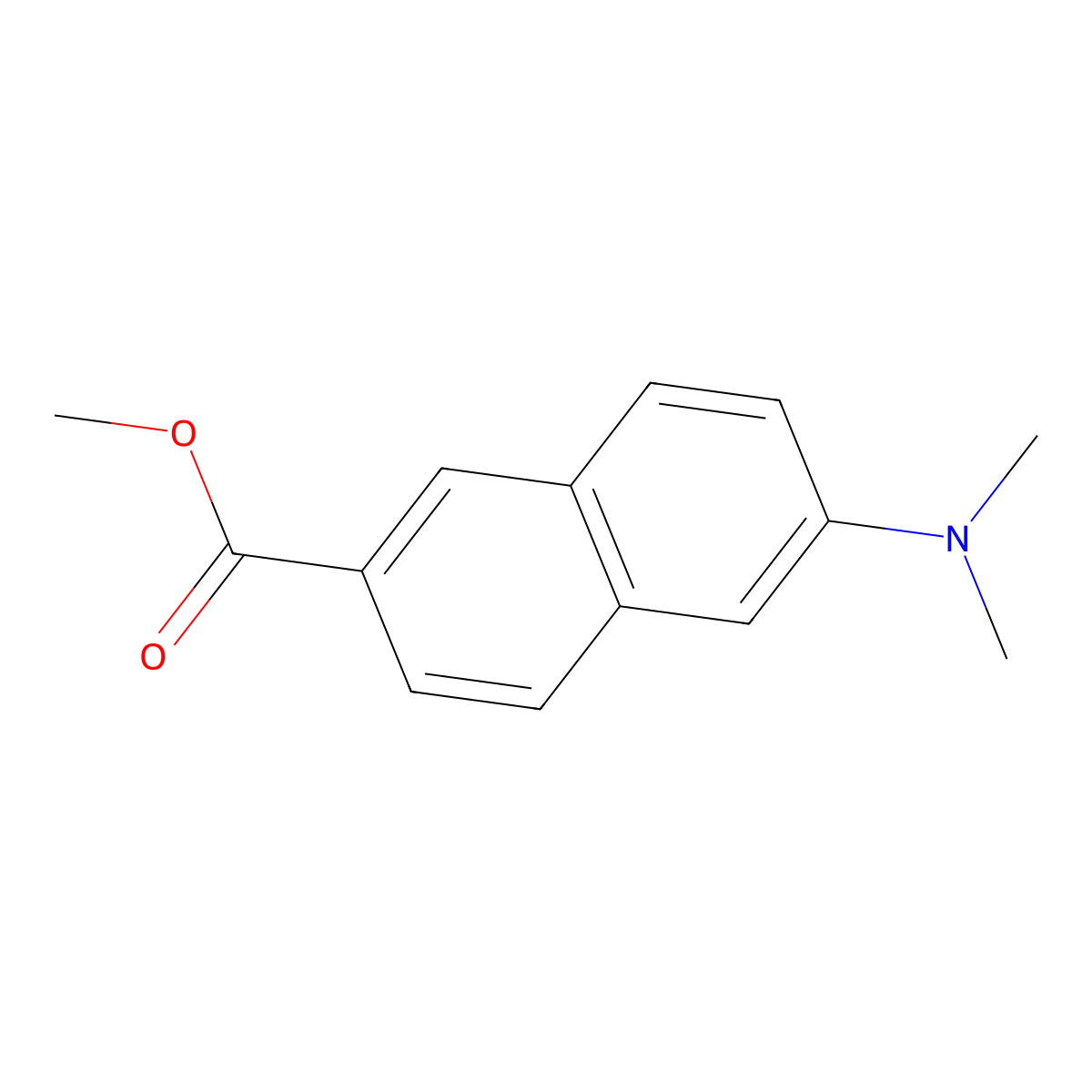 Methyl 6-(dimethylamino)-2-naphthoate molecular structure, CAS 5043-06-1