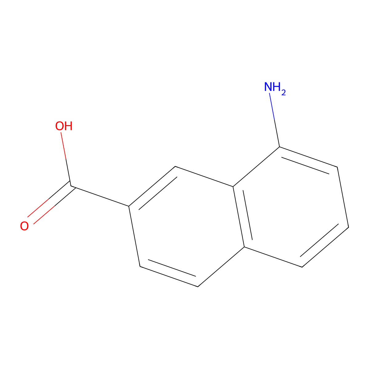 8-Aminonaphthalene-2-carboxylic acid molecular structure, CAS 5043-19-6