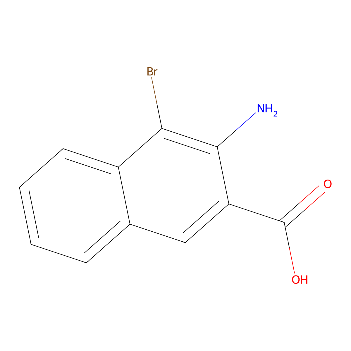 3-Amino-4-bromo-2-naphthoic acid molecular structure, CAS 5043-27-6