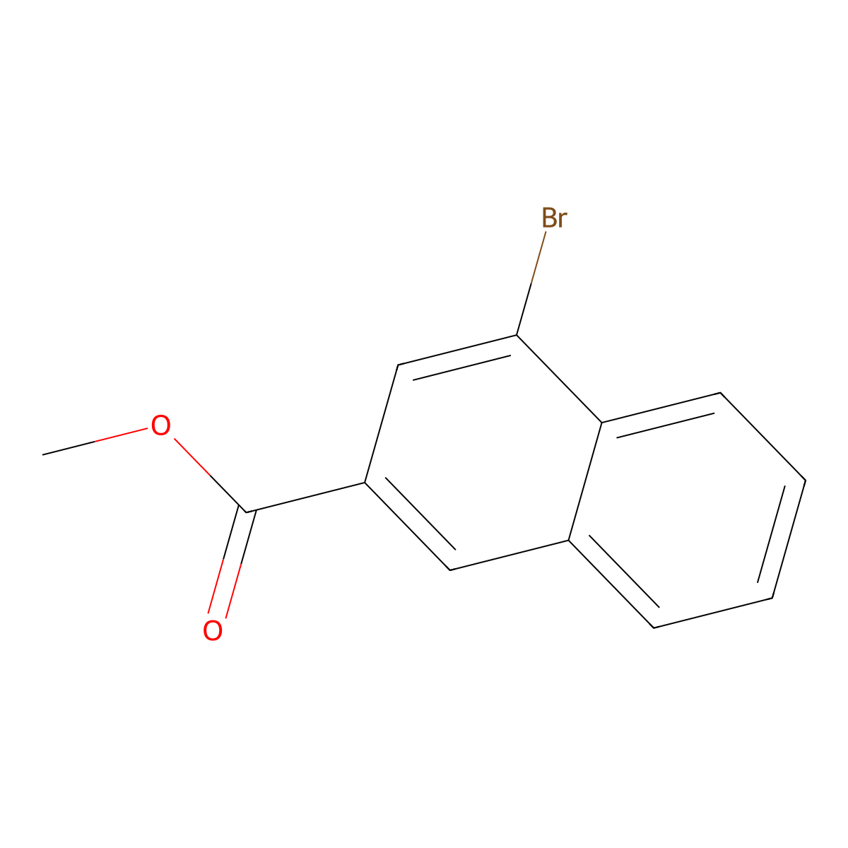 Methyl 4-bromo-2-naphthoate molecular structure, CAS 5043-29-8