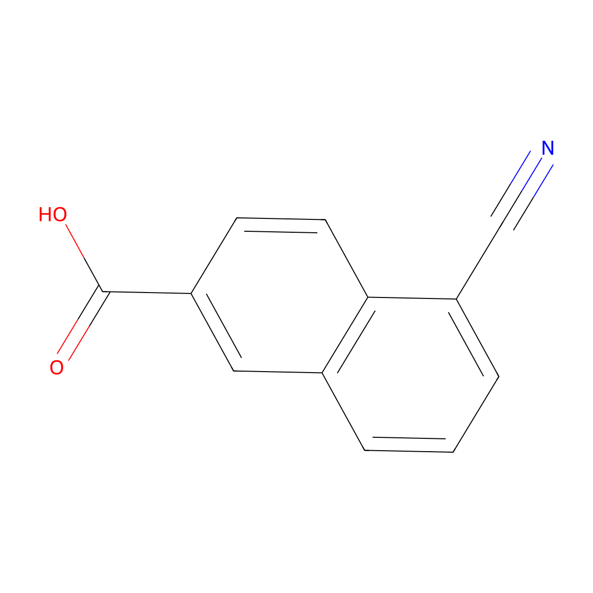 5-Cyano-2-naphthoic acid molecular structure, CAS 5043-32-3
