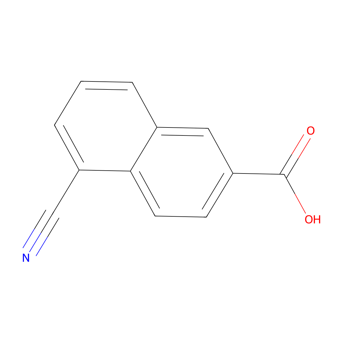 5-Cyano-2-naphthoic acid molecular structure, CAS 5043-32-3