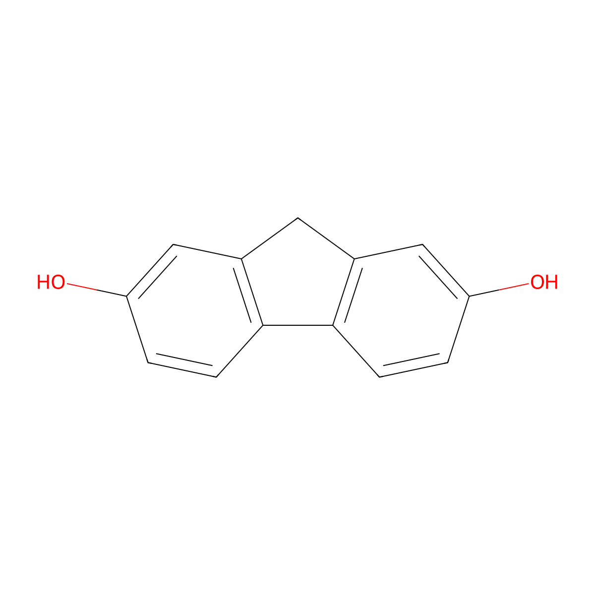 9H-Fluorene-2,7-diol molecular structure, CAS 5043-54-9