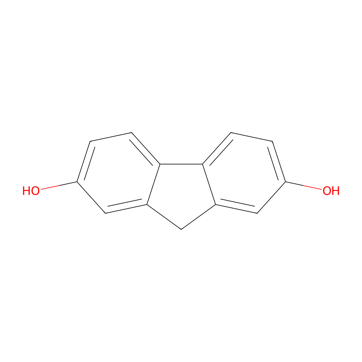 9H-Fluorene-2,7-diol molecular structure, CAS 5043-54-9
