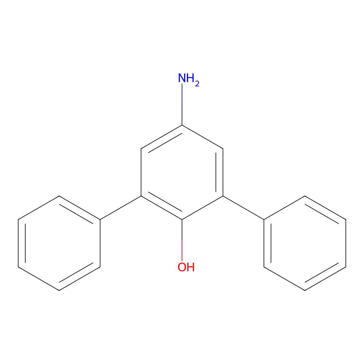 4-Amino-2,6-diphenylphenol molecular structure, CAS 50432-01-4
