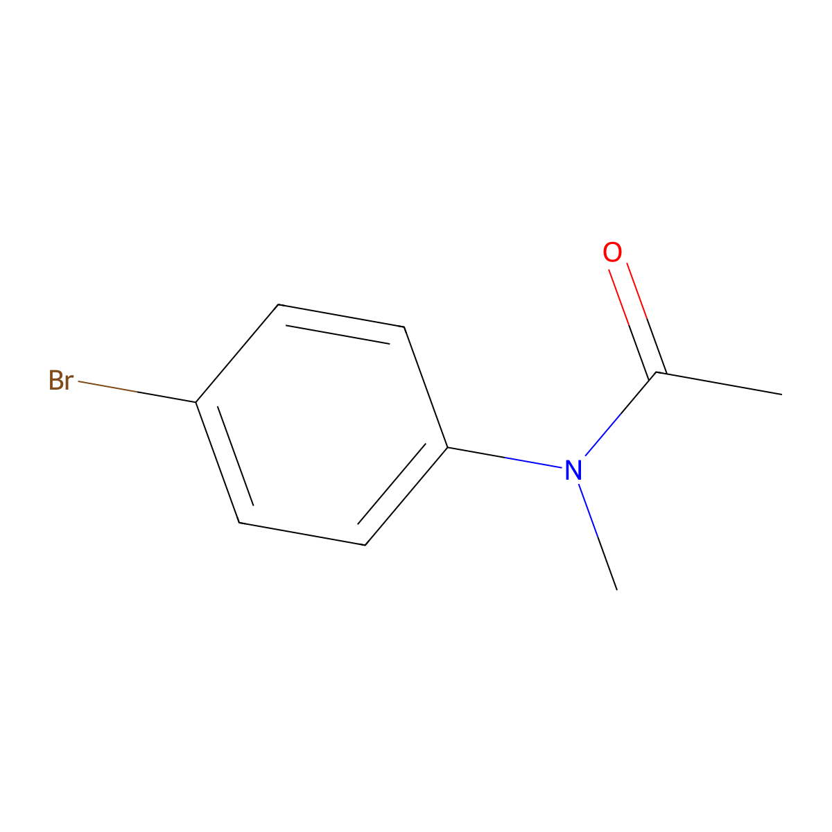 N-(4-bromophenyl)-N-methylacetamide molecular structure, CAS 50438-47-6