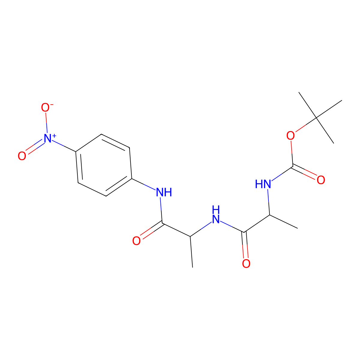 Boc-ala-ala-pna molecular structure, CAS 50439-35-5