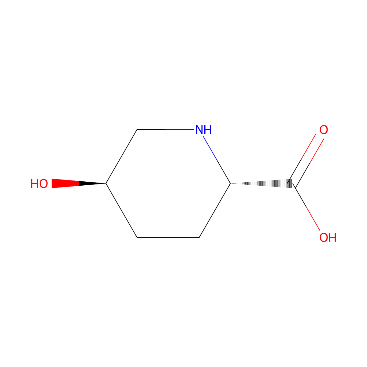 trans-5-Hydroxy-L-pipecolic acid molecular structure, CAS 50439-45-7