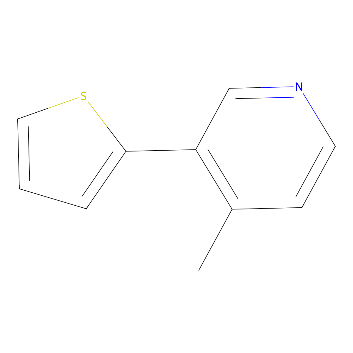 4-Methyl-3-(2-thienyl)pyridine molecular structure, CAS 504395-36-2