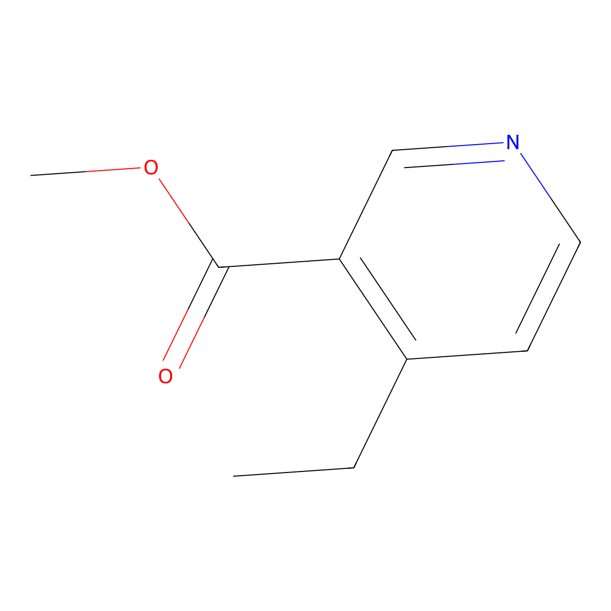 Methyl 4-ethylnicotinate molecular structure, CAS 504396-33-2