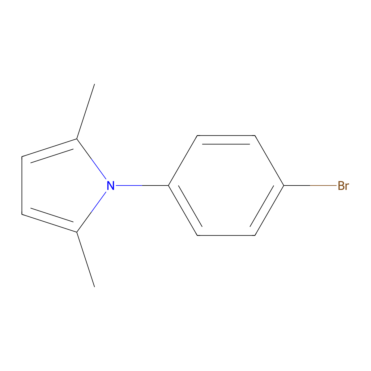1-(4-Bromophenyl)-2,5-Dimethyl-1H-Pyrrole molecular structure, CAS 5044-24-6