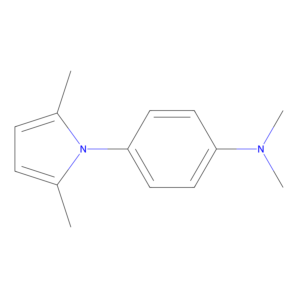 4-(2,5-dimethyl-1H-pyrrol-1-yl)-N,N-dimethylaniline molecular structure, CAS 5044-28-0