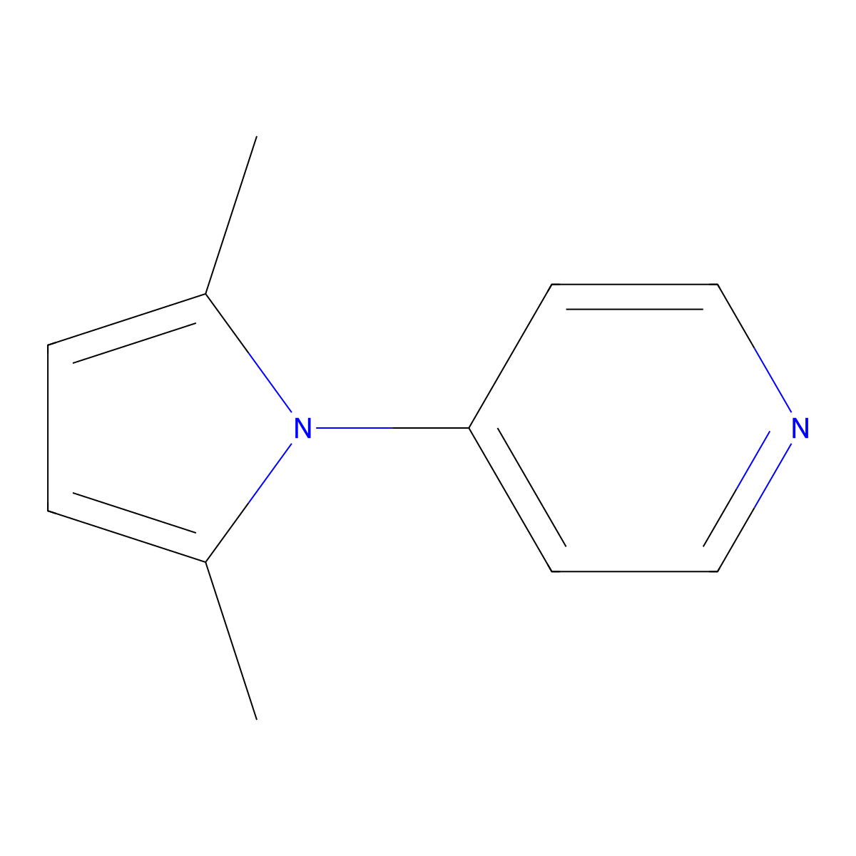 4-(2,5-dimethyl-1H-pyrrol-1-yl)pyridine molecular structure, CAS 5044-29-1