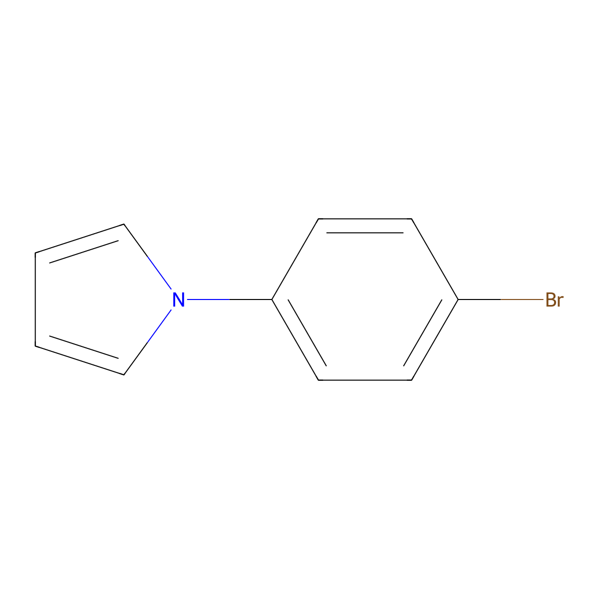 1-(4-bromophenyl)-1H-pyrrole molecular structure, CAS 5044-39-3