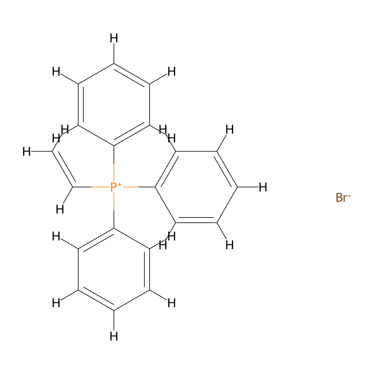 Triphenylvinylphosphonium bromide molecular structure, CAS 5044-52-0