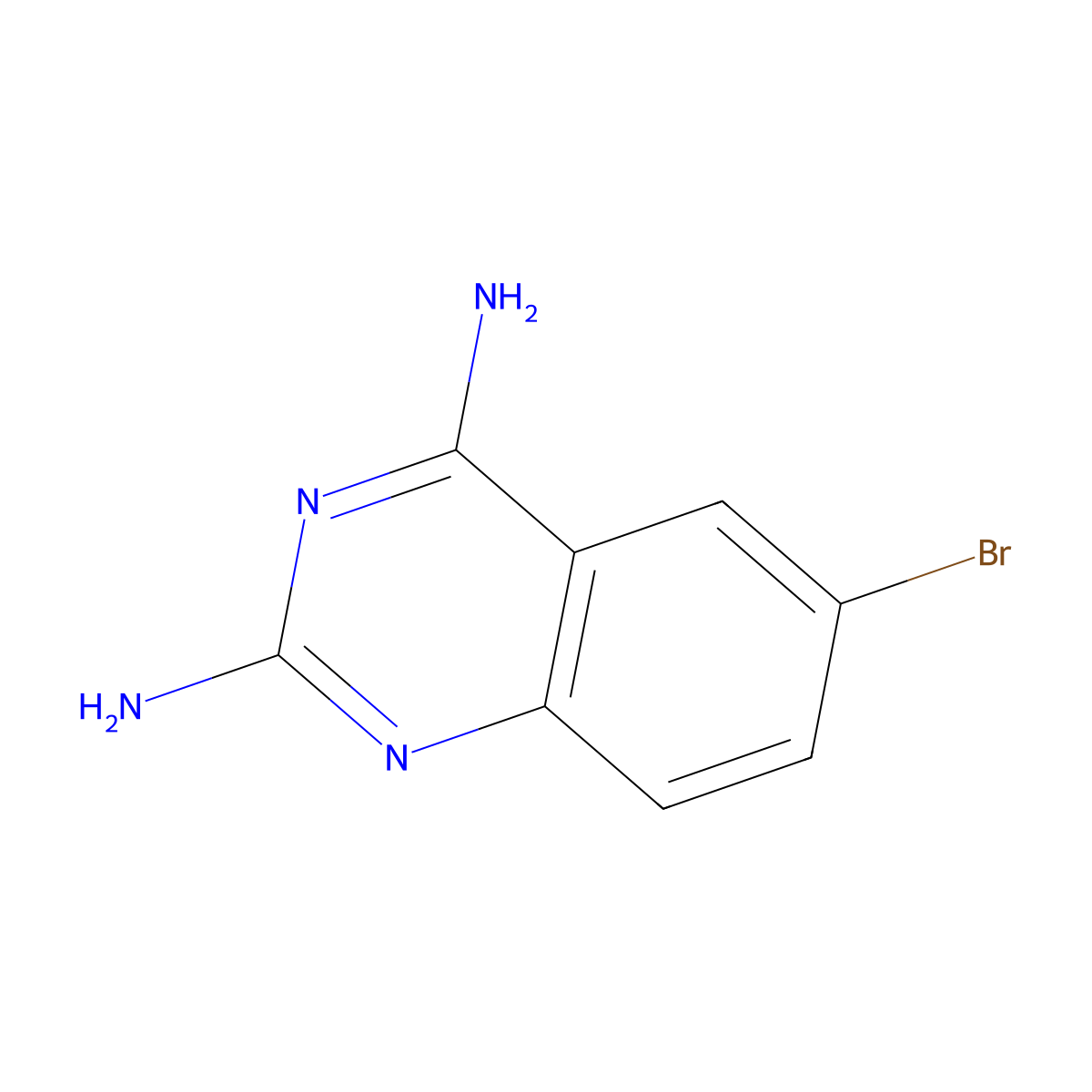 6-Bromoquinazoline-2,4-diamine molecular structure, CAS 50440-75-0