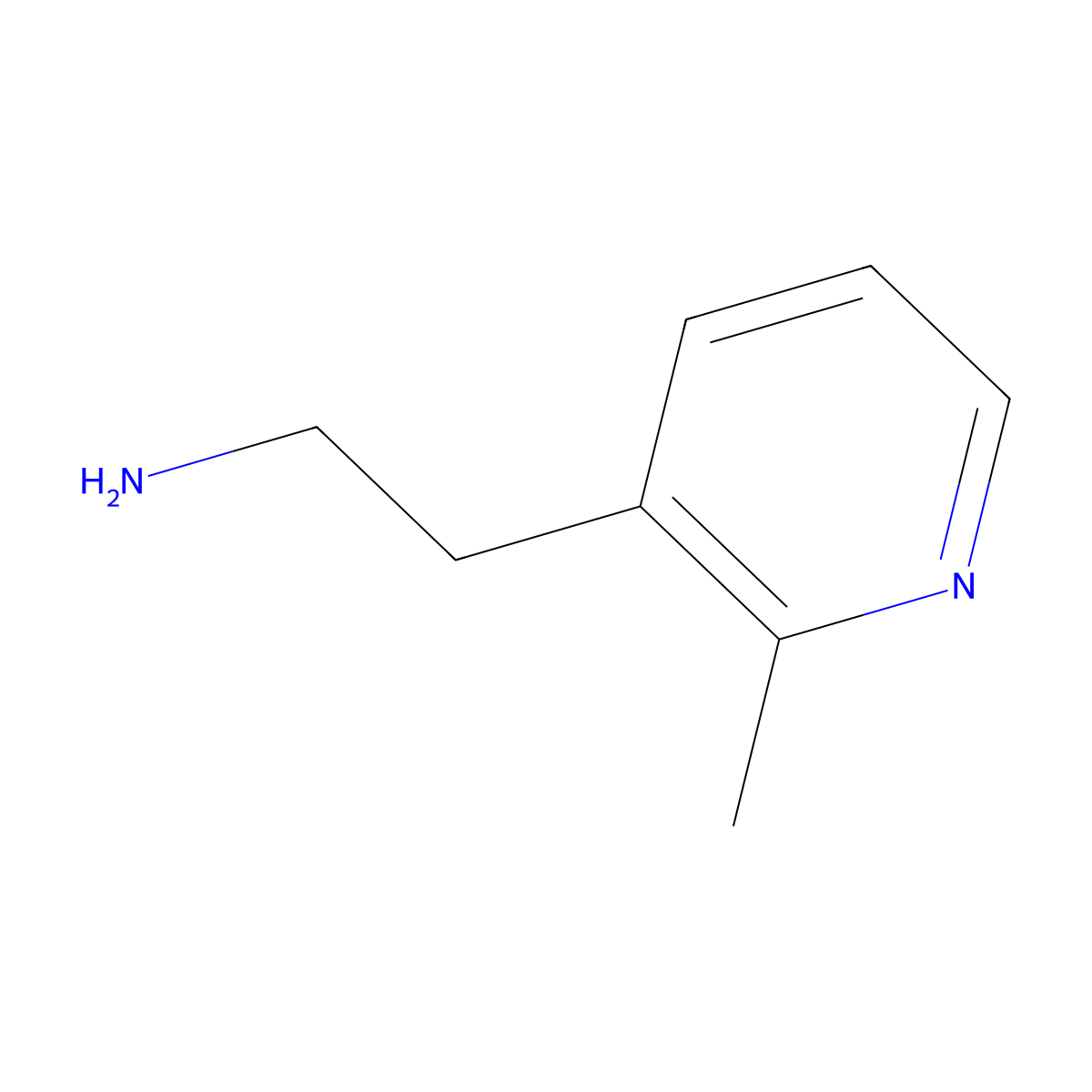 2-Methyl-3-pyridineethanamine molecular structure, CAS 504404-51-7