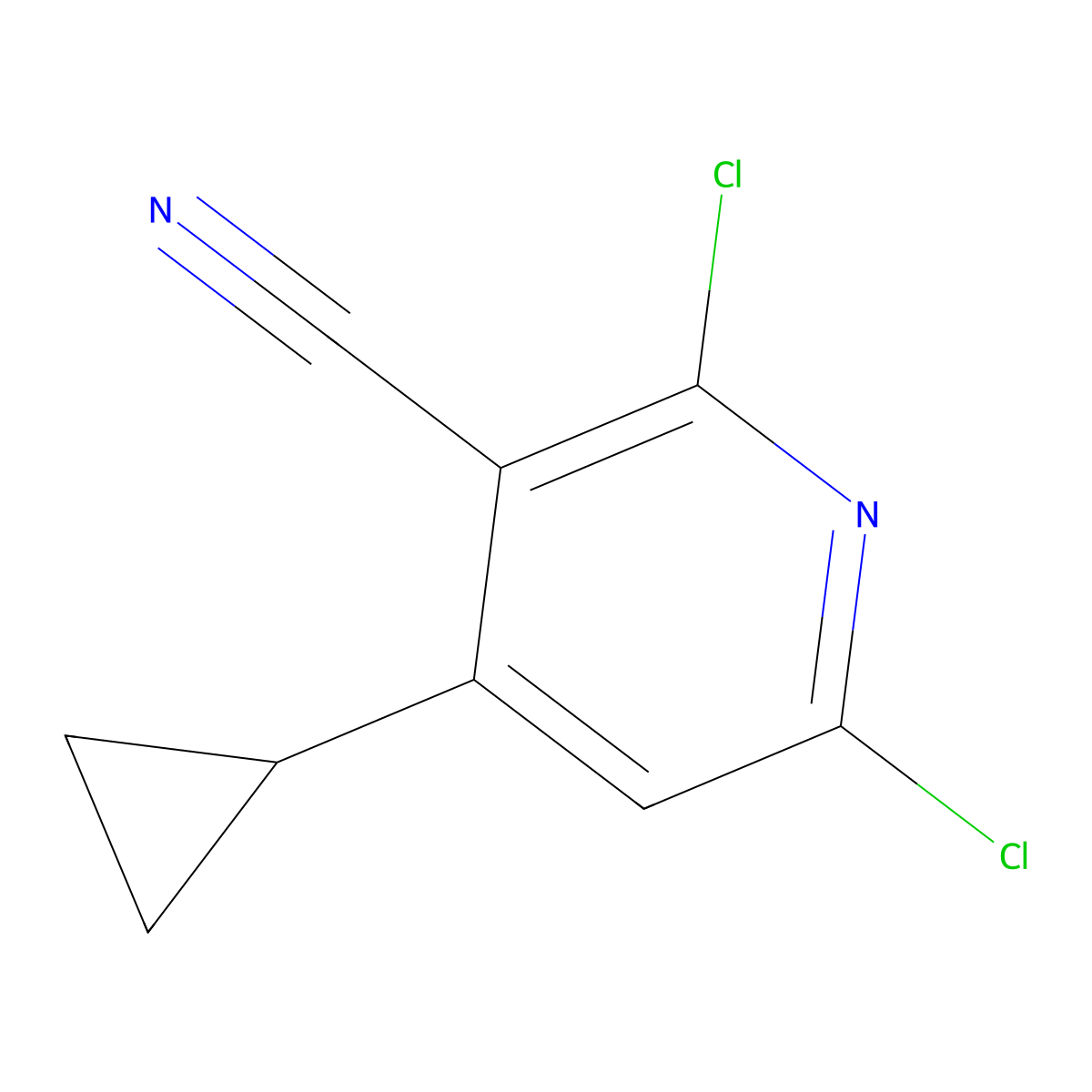 2,6-Dichloro-4-cyclopropylnicotinonitrile molecular structure, CAS 504407-64-1