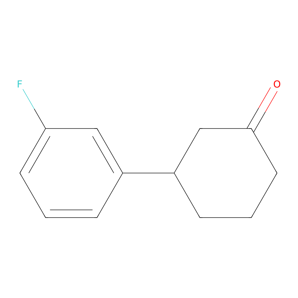 3-(3-Fluorophenyl)cyclohexanone molecular structure, CAS 504411-52-3