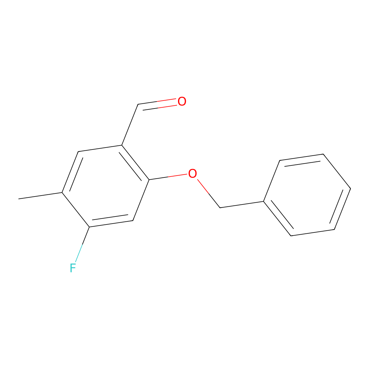 2-(Benzyloxy)-4-fluoro-5-methylbenzaldehyde molecular structure, CAS 504414-07-7