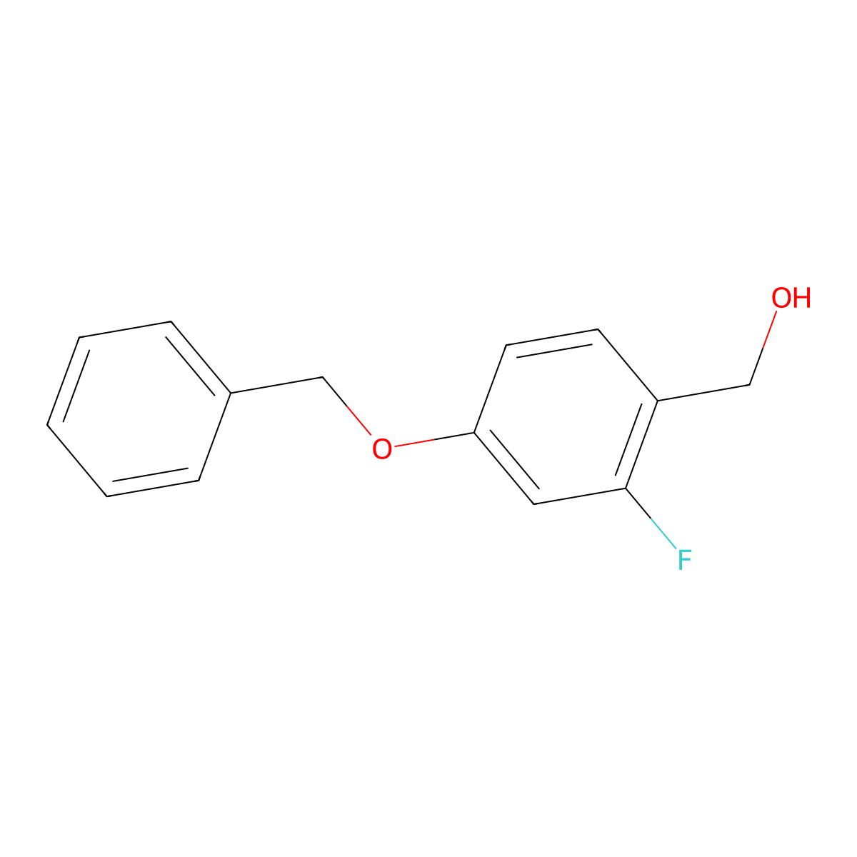 4-Benzyloxy-2-fluorobenzyl alcohol molecular structure, CAS 504414-33-9