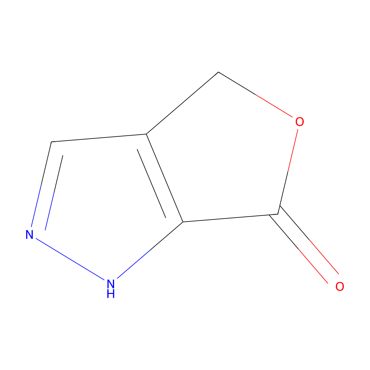 2H,4H,6H-furo(3,4-c)pyrazol-6-one molecular structure, CAS 504417-55-4