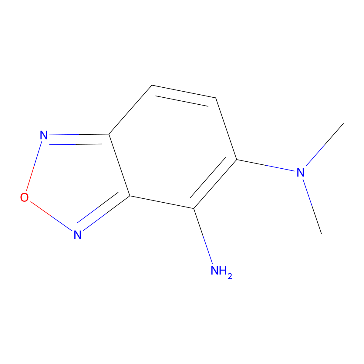 N5,N5-dimethyl-2,1,3-benzoxadiazole-4,5-diamine molecular structure, CAS 504417-77-0