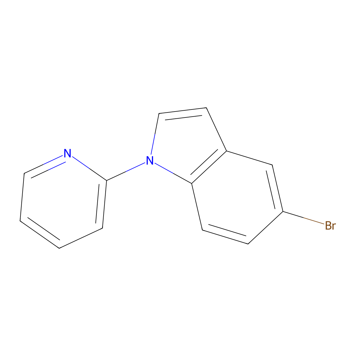 5-Bromo-1-(Pyridin-2-yl)-1H-indole molecular structure, CAS 504424-71-9