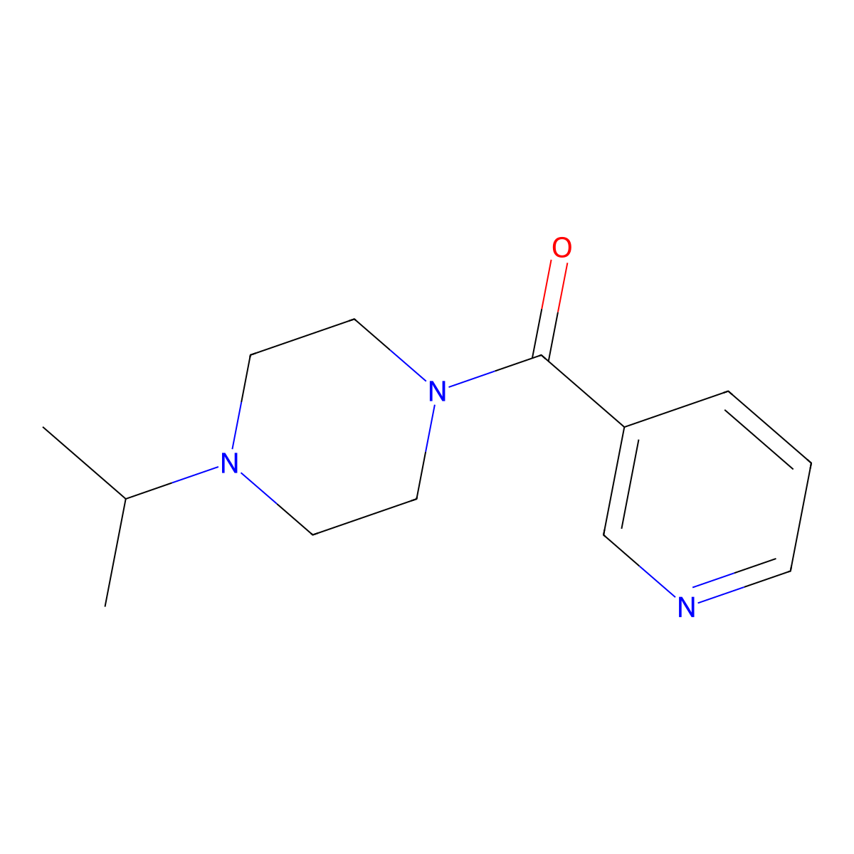 (4-Propan-2-ylpiperazin-1-yl)-pyridin-3-ylmethanone molecular structure, CAS 504432-24-0