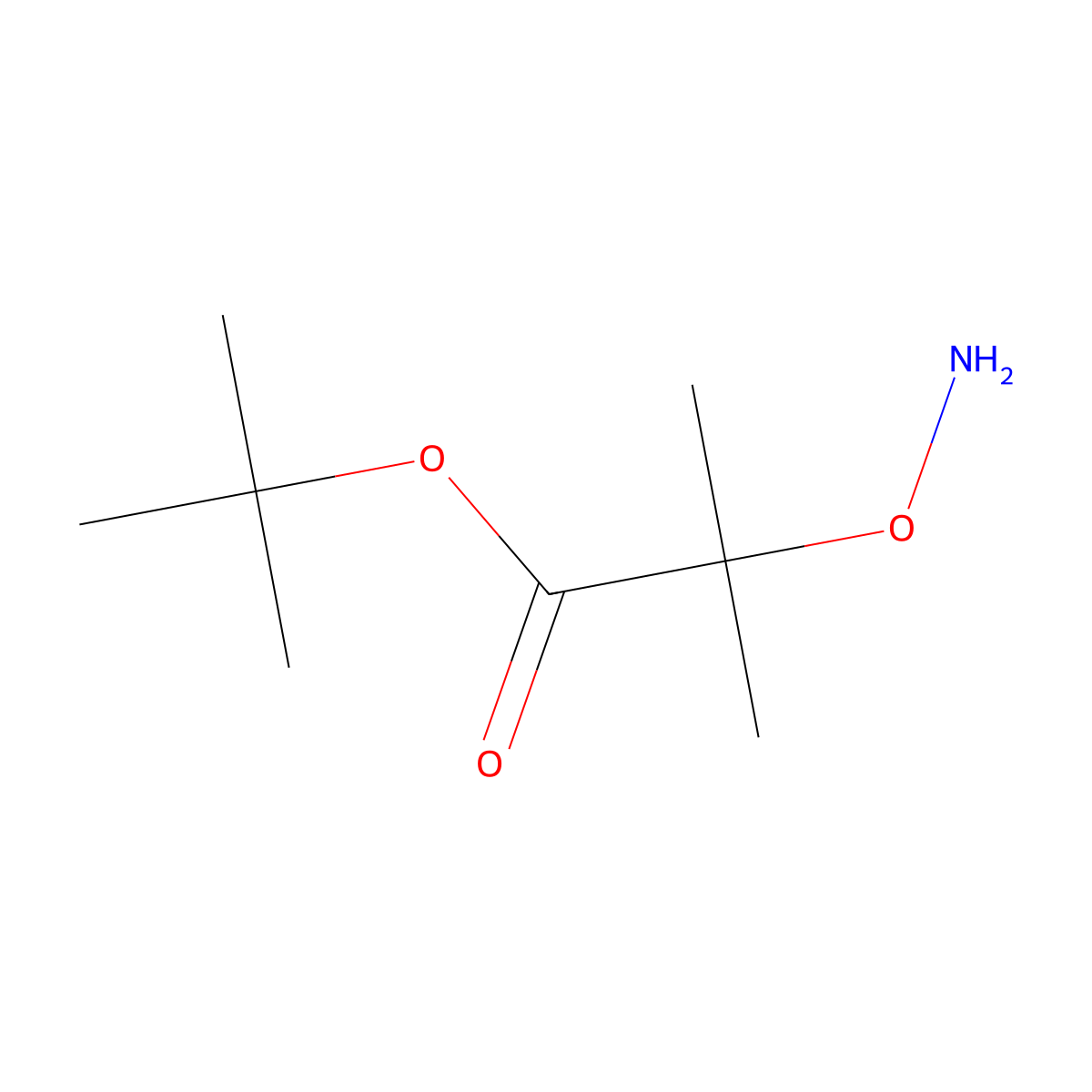 Tert-butyl 2-(aminooxy)-2-methylpropanoate molecular structure, CAS 504436-46-8