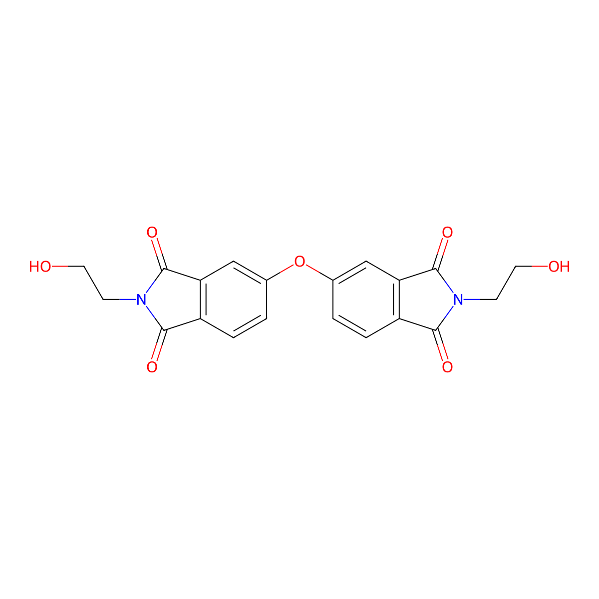 1H-Isoindole-1,3(2H)-dione, 5,5'-oxybis[2-(2-hydroxyethyl)- molecular structure, CAS 50444-29-6