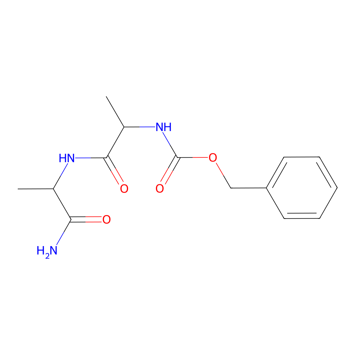 Benzyl ((S)-1-(((S)-1-amino-1-oxopropan-2-yl)amino)-1-oxopropan-2-yl)carbamate molecular structure, CAS 50444-54-7