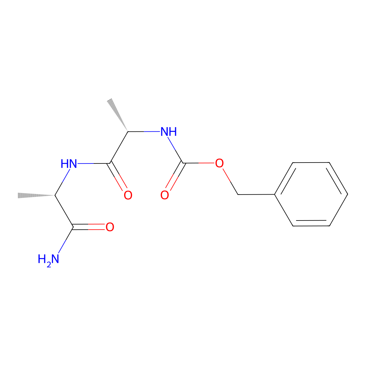 Benzyl ((S)-1-(((S)-1-amino-1-oxopropan-2-yl)amino)-1-oxopropan-2-yl)carbamate molecular structure, CAS 50444-54-7