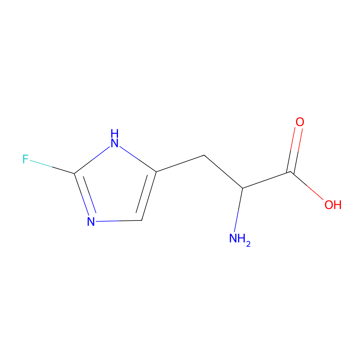 L-2-Fluorohistidine molecular structure, CAS 50444-78-5