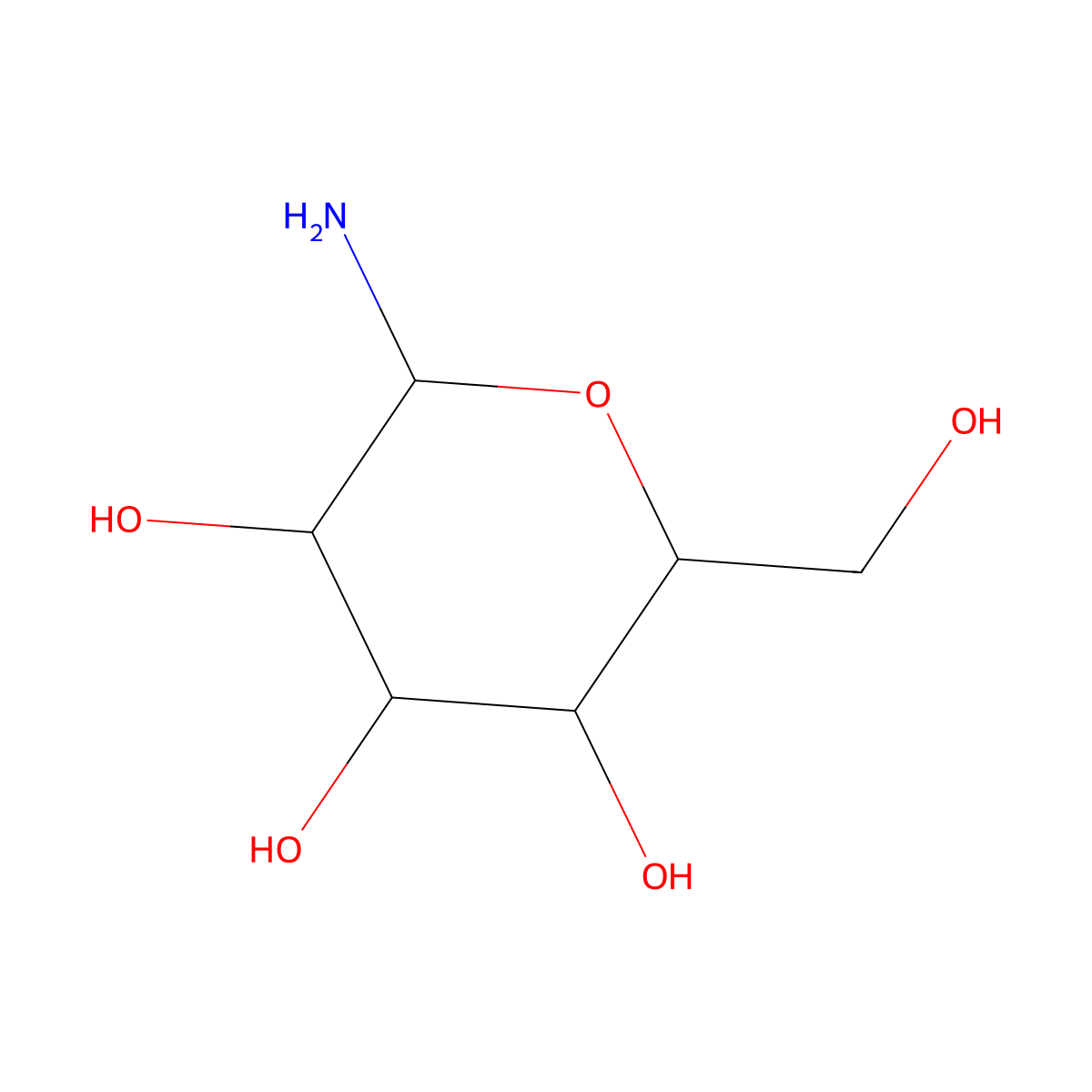 1-Amino-1-deoxy-beta-D-galactose molecular structure, CAS 50444-86-5