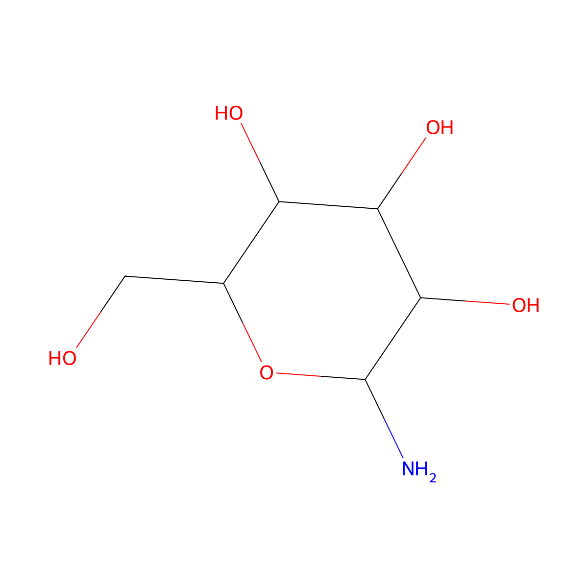 1-Amino-1-deoxy-beta-D-galactose molecular structure, CAS 50444-86-5